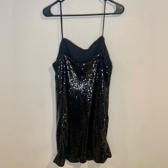 H&M Sequined Strap Sleeve Mini Party Dress - Picture 4 of 5